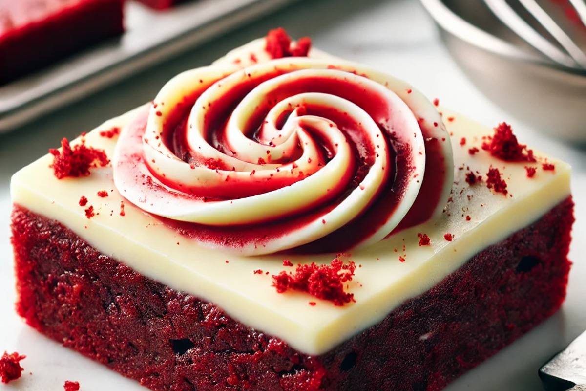 What are red velvet brownies made of? 