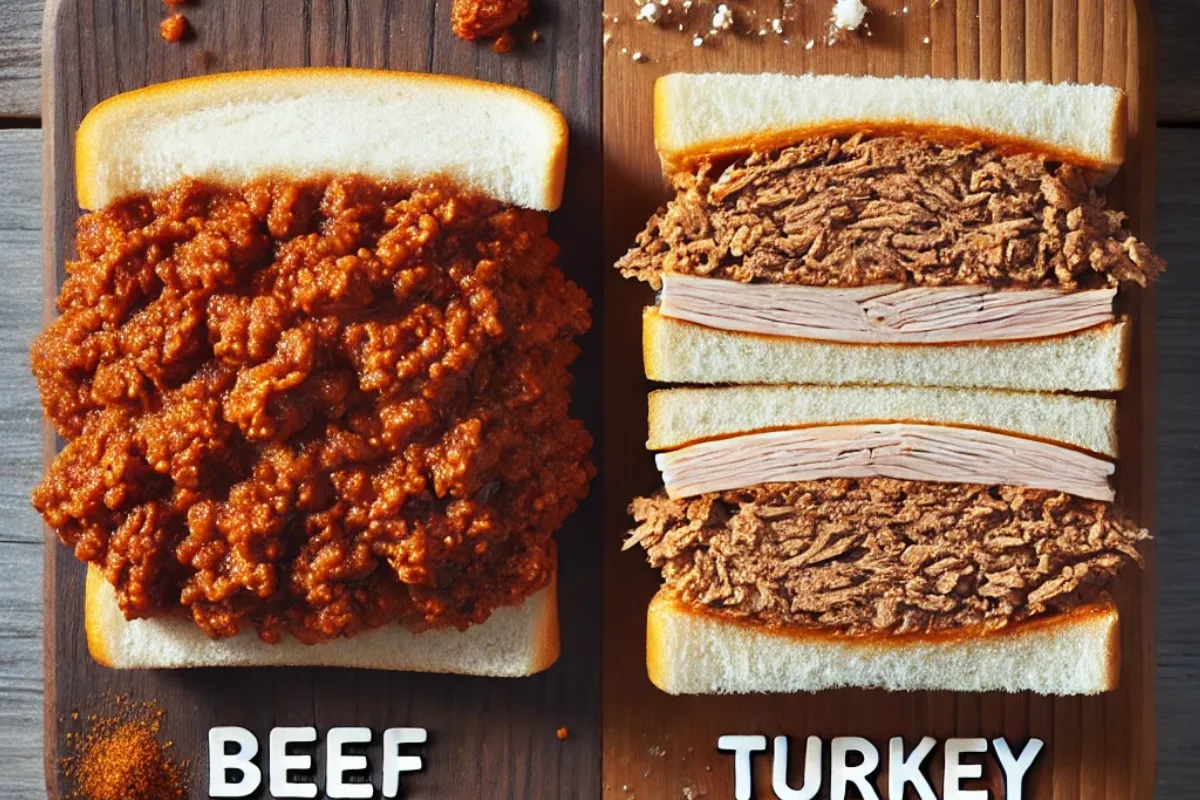 Comparison between a Sloppy Joe and a Sloppy Jane, illustrating what's the difference between Sloppy Joes and Sloppy Jane.