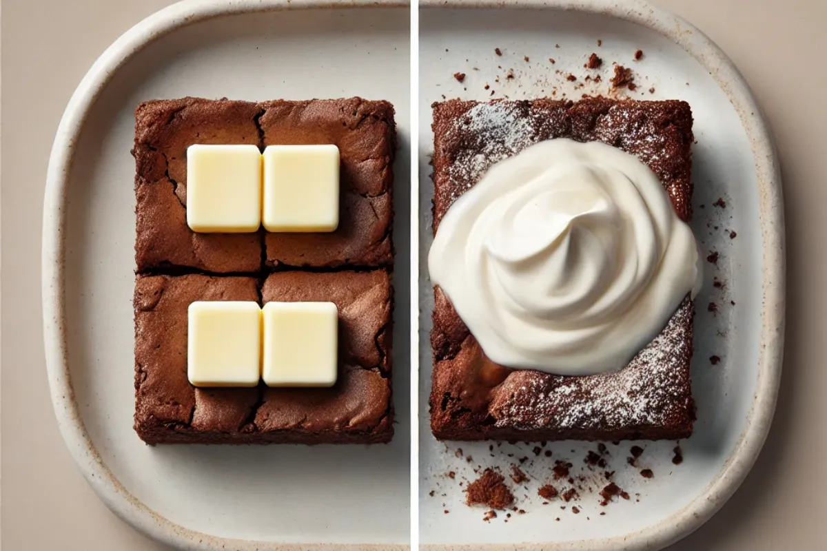 Use yogurt instead of butter in brownies