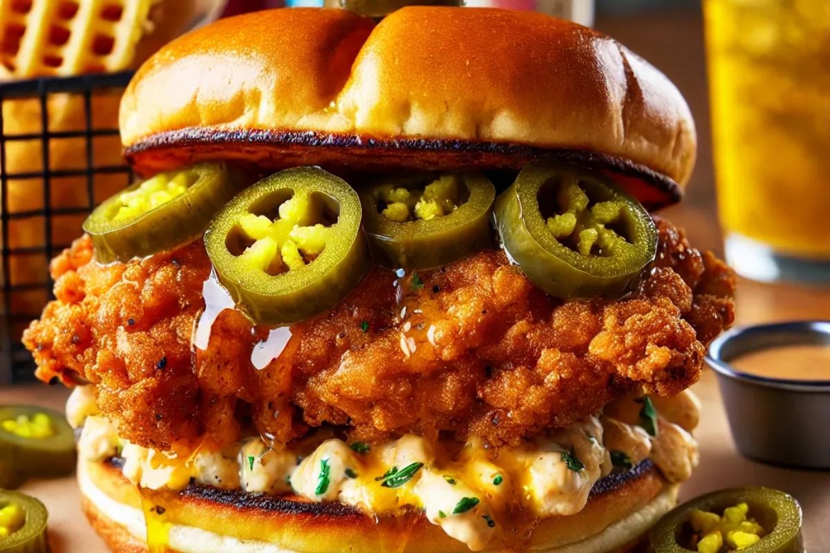 Honey Pepper Pimento Chicken Sandwich