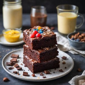 What is brownie cake made of?