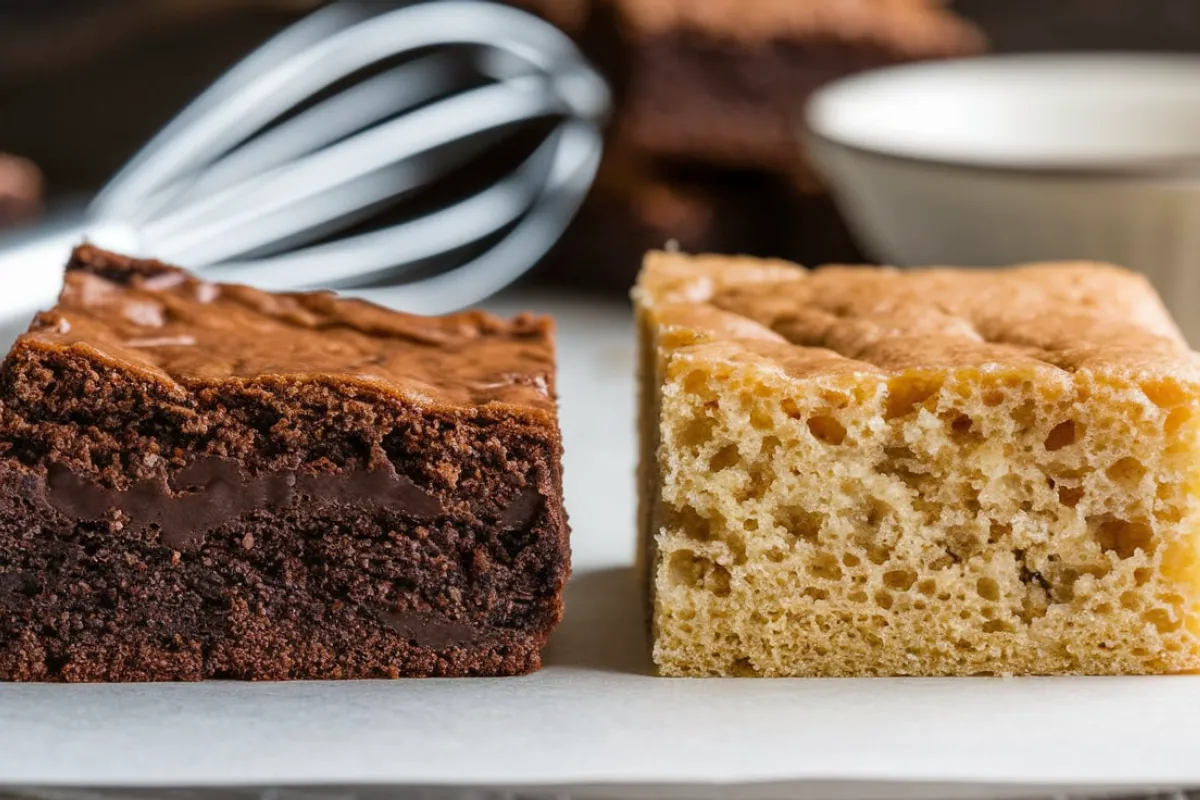 What determines whether a brownie is fudgy or cakey