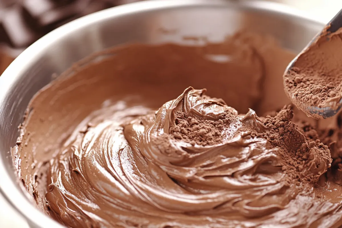 Turn vanilla frosting into chocolate